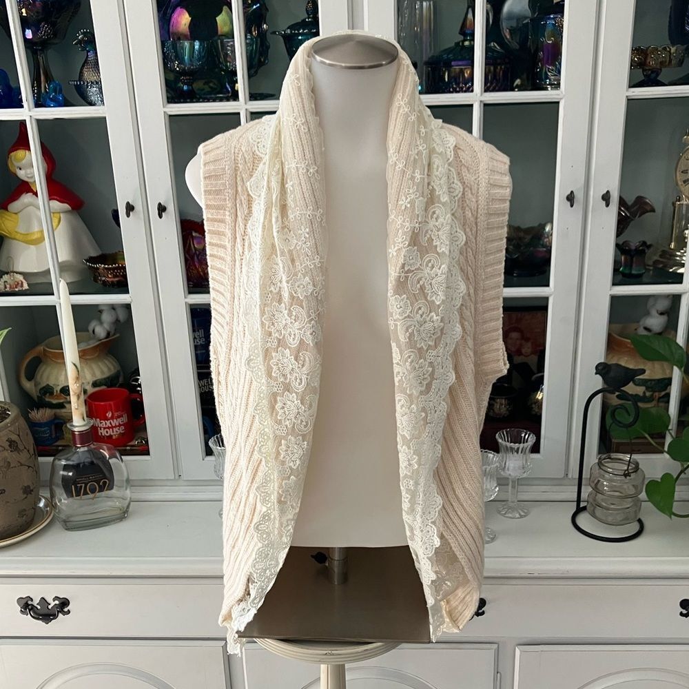 Sweater Vest Cardigan Lace Size Small Flying Tomato
